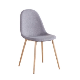Καρέκλα Celina Grey ΕΜ907,1 45X54X87 cm Σετ 4τμχ Μέταλλο,Ύφασμα