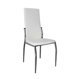 Καρέκλα Fresh K/D Ecru ΕΜ903,02 45X54X98 cm Σετ 4τμχ Μέταλλο,Τεχνόδερμα