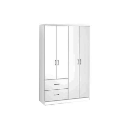 Ντουλάπα Life White E8382,1 119X42X180 cm Τετράφυλλη Μελαμίνη