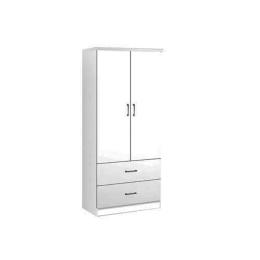 Ντουλάπα Life White E8380,1 80X42X180 cm Δίφυλλη Μελαμίνη
