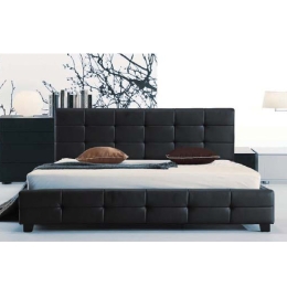 Κρεβάτι Fidel Black E8053 215X168X107 cm Υπέρδιπλo Τεχνόδερμα
