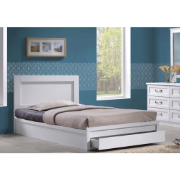 Κρεβάτι Life White EM3633,1 207X99X93 cm Μονό Μελαμίνη