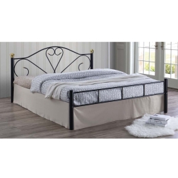 Κρεβάτι Lazar Black E8066 210X158X95 cm Διπλό Μέταλλο