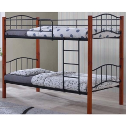 Κρεβάτι Κουκέτα Paloma Black E8047 210X97X150 cm Μονό Μέταλλο,Ξύλο