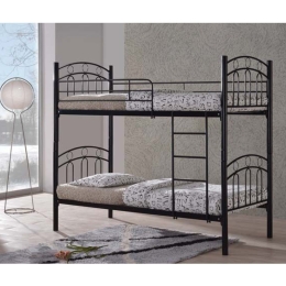 Κρεβάτι Κουκέτα Decker Black E8046 210X98X176 cm Μονό Μέταλλο