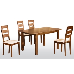 Σετ Τραπεζαρία Miller E781,1S 120X80X74 cm 4 Θέσεων