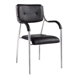 Καρέκλα Υποδοχής Alpha Black EO552 42x45x85 cm