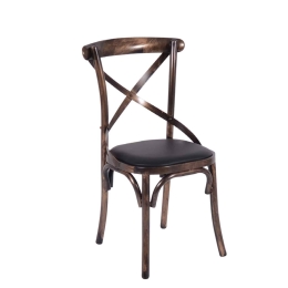 Καρέκλα Marlin Black Gold  Ε5147 45Χ42Χ90 cm Σετ 2τμχ