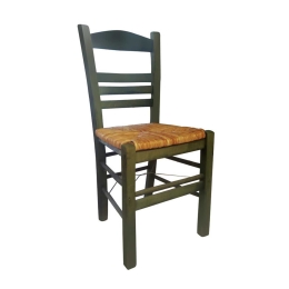 Καρέκλα Καφενείου Σίφνος Green P969 Ε6 43Χ40Χ87 cm Ξύλο,Ψάθα