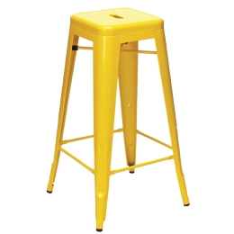 Σκαμπό Μπάρ Relix Yellow Ε5190,9 43X43Χ76 cm Μέταλλο