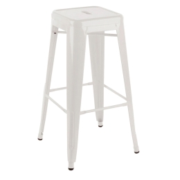 Σκαμπό Μπάρ Relix White Ε5190 43X43Χ76 cm Μέταλλο