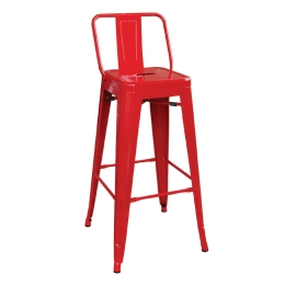 Σκαμπό Μπάρ Relix Red Ε5199,2 43X43Χ100 cm Μέταλλο