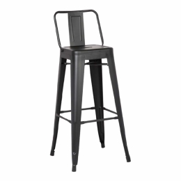 Σκαμπό Μπάρ Relix Black Mat Ε5199,1M 43X43Χ100 cm Μέταλλο