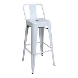 Σκαμπό Μπάρ Relix White Ε5199 43X43Χ100 cm Μέταλλο