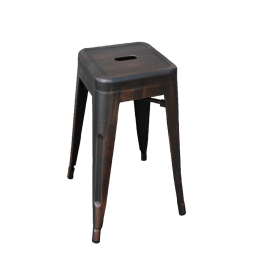 Σκαμπό Μπάρ Relix Antique Black Ε5193,10 43X43Χ67 cm Μέταλλο