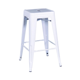 Σκαμπό Μπάρ Relix White Ε5193 43X43Χ67 cm Μέταλλο