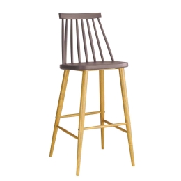 Σκαμπό Μπάρ Lavida Beige ΕΜ153,9 43X49X107 cm Σετ 2τμχ Μέταλλο,Πολυπροπυλένιο