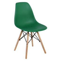 Καρέκλα Art Wood ΕΜ123,4W 46x52x82cm Green Σετ 4τμχ Ξύλο,Πολυπροπυλένιο
