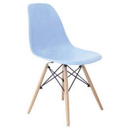 Καρέκλα Art Wood ΕΜ123,5W 46x52x82cm Ciel Σετ 4τμχ Ξύλο,Πολυπροπυλένιο