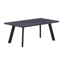 Τραπεζάκι Σαλονιού Baxter 110x60x45cm Grey-Walnut-Black Μελαμίνη,Μέταλλο