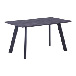 Τραπέζι Baxter ΕΜ817,2 140x80x75cm Grey Walnut-Black Melamine, Metal