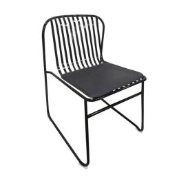 Καρέκλα Stripe Ε540,1 50x54x78cm Black-Μαξιλάρι Black