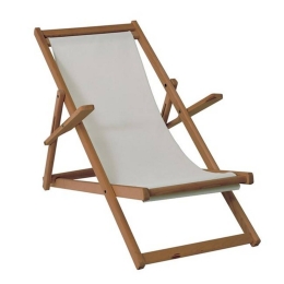 Σαιζ-Λόνγκ Με Μπράτσα Ε779,10 66x115x76/90cm Wallnut Βeech-Ecru