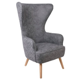 Πολυθρόνα Dovela Grey Ε7137,7 77x82x120cm Ξύλο,Ύφασμα