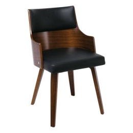 Πολυθρόνα Eμερσον Walnut/Black Ε7513,1 48x53x79cm