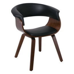 Πολυθρόνα Herman Walnut/Black Ε7514,1 68x56x77cm