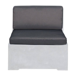 Σετ Μαξιλάρια Καρέκλας Concrete (2τ) Water Repellent Grey Ε6200,Μ1 Πολυέστερ