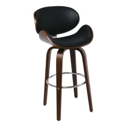 Σκαμπό Μπαρ Gomez Black Ε510,1 54x53x76/107cm Ξύλο,Τεχνόδερμα