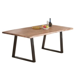 Τραπέζι Lizard Slim Acacia Natural/Black ΕΑ7100,S 200x95x75cm Μέταλλο,Ξύλο