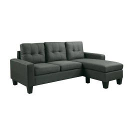 Καναπές Γωνία Port Dark Grey Ε9920,1 185x128x75 H.86cm Ξύλο,Ύφασμα
