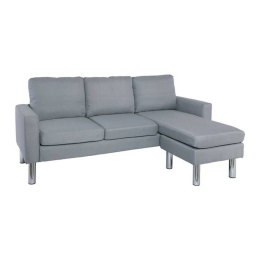 Καναπές Γωνία Reverse Αναστρέψιμος Light Grey Ε9695,2 197x131x74/H.86cm Μέταλλο,Ύφασμα