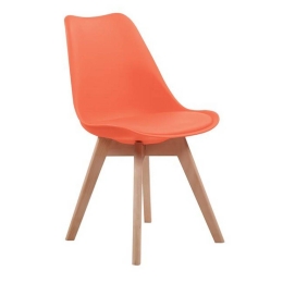 Καρέκλα Martin Orange ΕΜ136,74 49x57x82cm Σετ 4τμχ Ξύλο,Πολυπροπυλένιο