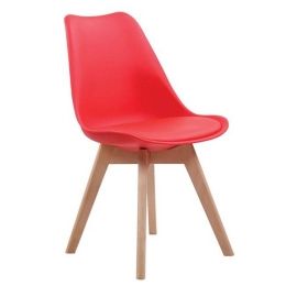 Καρέκλα Martin Red ΕΜ136,34 49x57x82cm Σετ 4τμχ Ξύλο,Πολυπροπυλένιο
