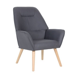 Πολυθρόνα Nattaly Grey K/D Ε7140,7 76x74x101cm Ξύλο,Ύφασμα
