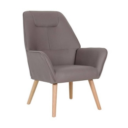 Πολυθρόνα Nattaly Light Brown K/D Ε7140,2 76x74x101cm Ξύλο,Ύφασμα