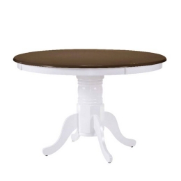 Τραπέζι Nirvana White/Wallnut Ε7680,5 D.106 (+30)x75cm Mdf