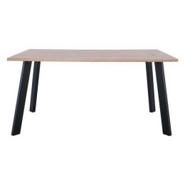 Τραπέζι Baxter ΕΜ828 160x90x75cm Black Sonoma Mdf,Μέταλλο