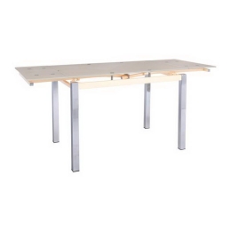 Τραπέζι Επεκτεινόμενο Blossom ΕΜ982 110+30+30x70x77cm Beige Μέταλλο,Γυαλί