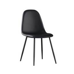 Καρέκλα Celina ΕΜ907,4ΜP 45x54x85cm Black Σετ 4τμχ Μέταλλο,PVC