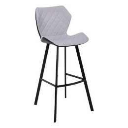 Σκαμπό Bar David ΕΜ799 48x52x113cm Black Σετ 2τμχ Μέταλλο,Τεχνόδερμα