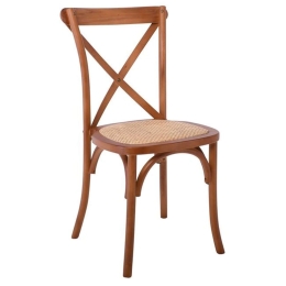 Καρέκλα Destiny Ε7020,2 48x52x89cm Beech Walnut Ξύλο,Ψάθα