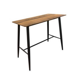 Τραπέζι Bar Lavida ΕΜ158,1 120x60x106cm Black Mdf, Metal