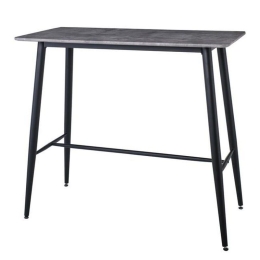 Τραπέζι Bar Lavida ΕΜ158,2 120x60x106cm Black-Cement Mdf,Μέταλλο