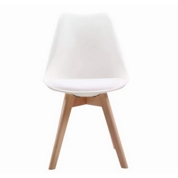 Καρέκλα Martin ΕΜ136,14 49x57x82cm White Σετ 4τμχ Wood, Polypropylene