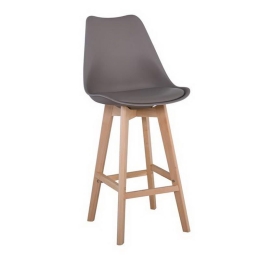 Σκαμπό Bar Martin ΕΜ147,91 49x54x67/106cm Sand-Beige Σετ 4τμχ Ξύλο,Πολυπροπυλένιο