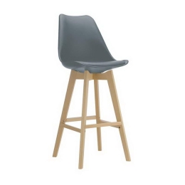 Σκαμπό Bar Martin ΕΜ147,41 49x54x67/106cm Grey Σετ 4τμχ Ξύλο,Πολυπροπυλένιο